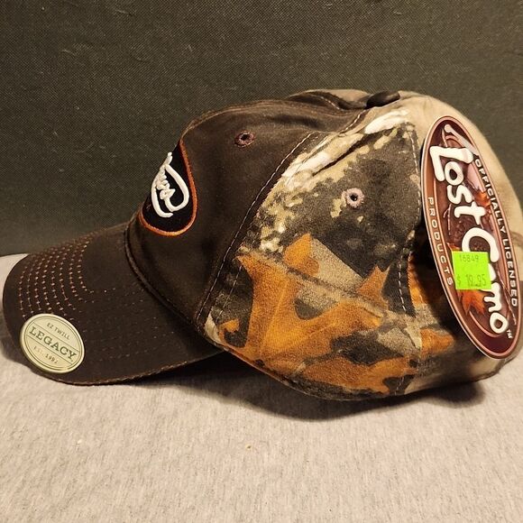 Mathews Solocam Faux leather look camo with rust Velcroback Hat - New - Picture 4 of 10